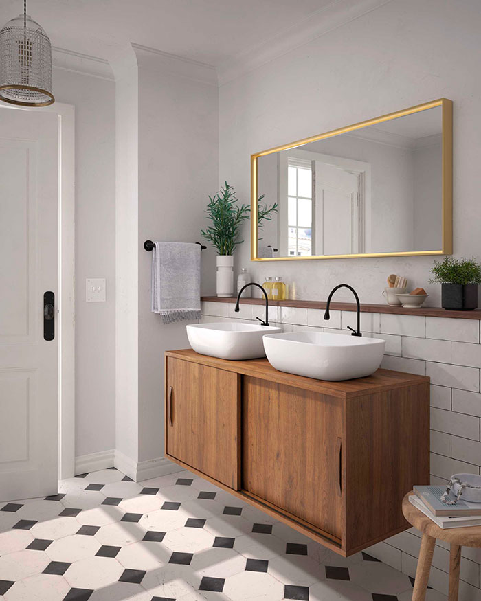 Distribución muebles baño